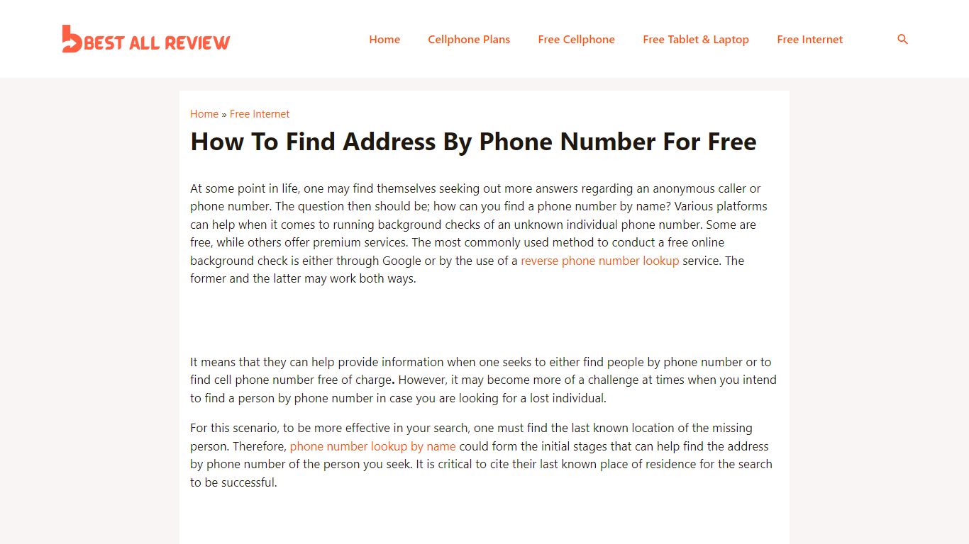 How To Find Address By Phone Number For Free 2022 - Best All Review